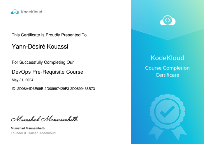 Certificat DevOps Pre-Requisite Course
